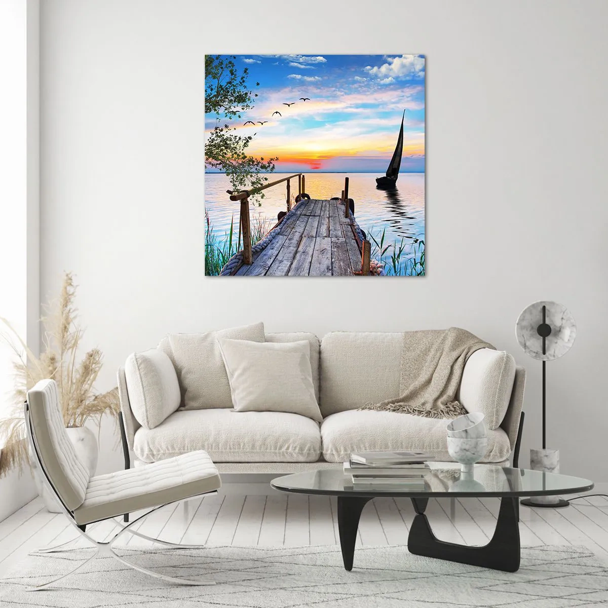Cuadro sobre vidrio - Impresiones sobre Vidrio - Que llegue la noche - 70x70 cm