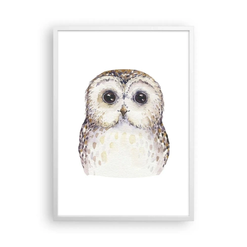 Póster en marco blanco - Mírame a los ojos - 50x70 cm