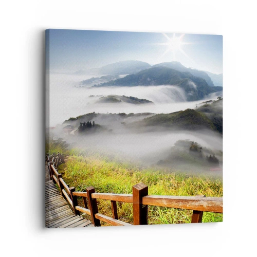 Cuadro sobre lienzo - Impresión de Imagen - Tejido de resplandor y niebla - 30x30 cm