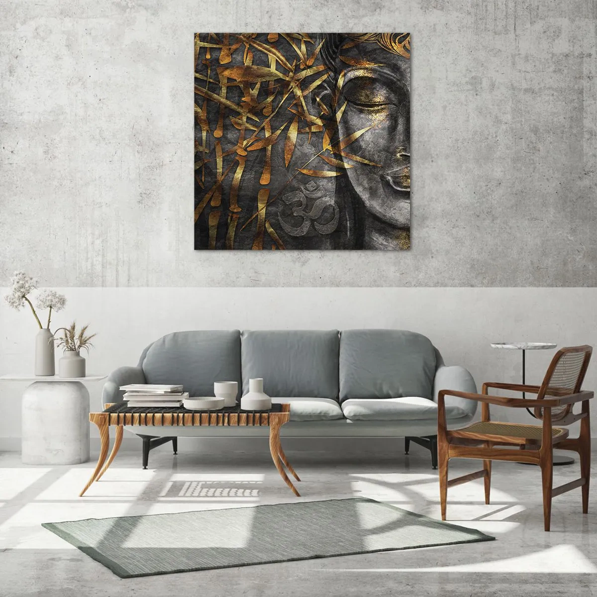 Cuadro sobre vidrio - Impresiones sobre Vidrio - Siente la paz - 50x50 cm