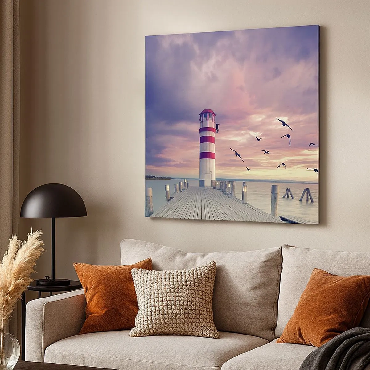 Cuadro sobre lienzo - Impresión de Imagen - Hora de ir al puerto - 30x30 cm