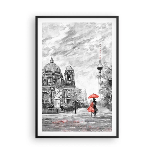 Póster en marco negro - Reunión en Berlín - 61x91 cm