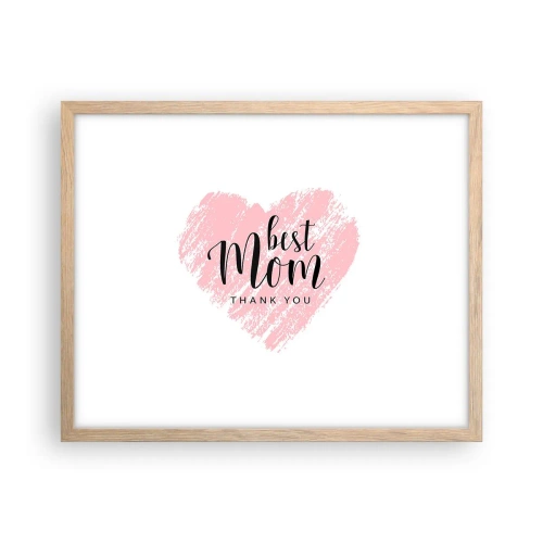 Póster en marco roble claro - En cualquier momento de tu vida - 50x40 cm