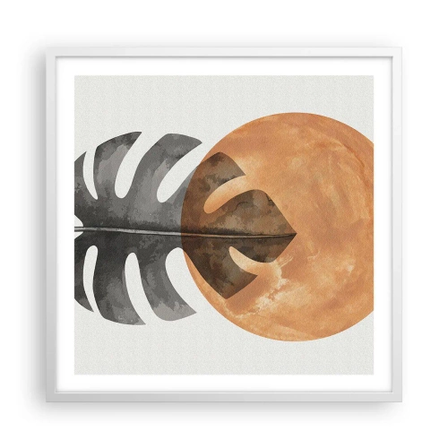 Póster en marco blanco - Siempre el sol - 60x60 cm