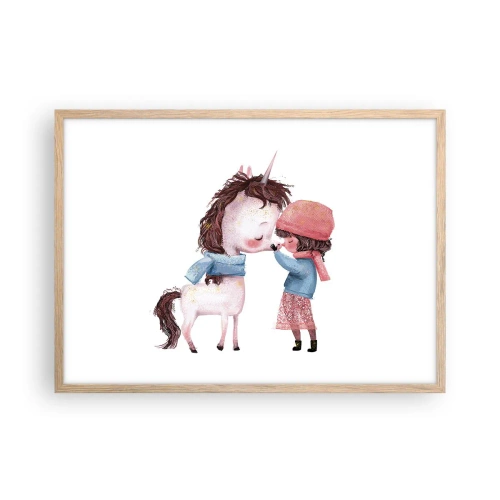 Póster en marco roble claro - Un cuento de invierno - 70x50 cm