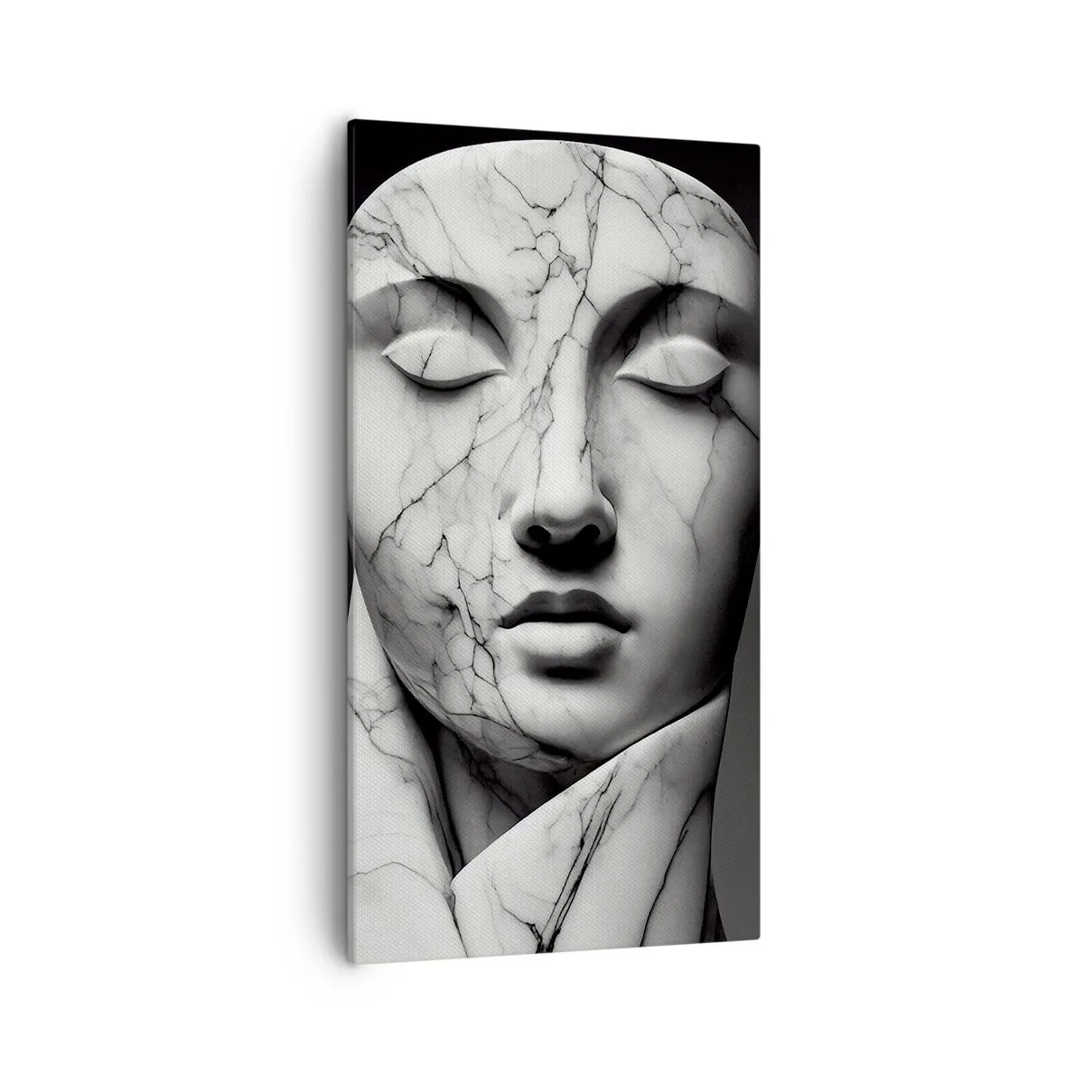 Cuadro sobre lienzo - Impresión de Imagen - Formas de mármol - 55x100 cm