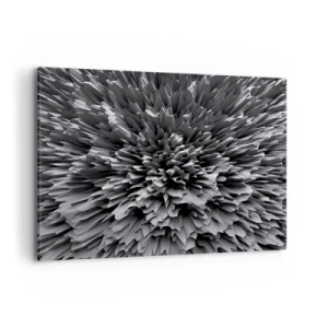 Cuadro sobre lienzo - Impresión de Imagen - Estructura abstracta en tonos de gris - 100x70cm - No puede ser más afilado - Decoración de pared moderna para salón y dormitorio ARTTOR