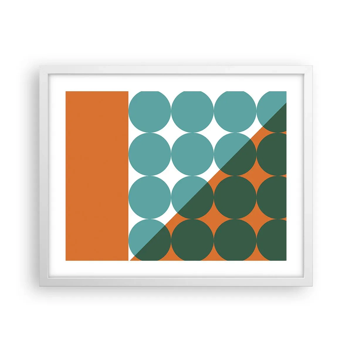 Póster en marco blanco - Hacia arriba y en diagonal - 50x40 cm