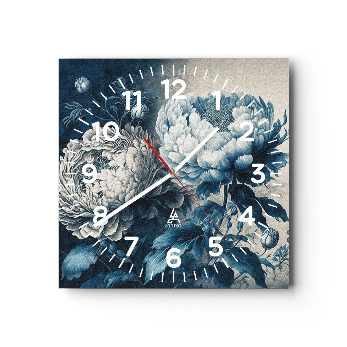 Reloj de pared - Reloj de vidrio - Una pareja unida - 30x30 cm