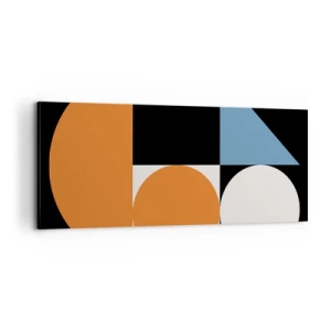 Cuadro sobre lienzo - Impresión de Imagen - Diseño con figuras - 100x40 cm