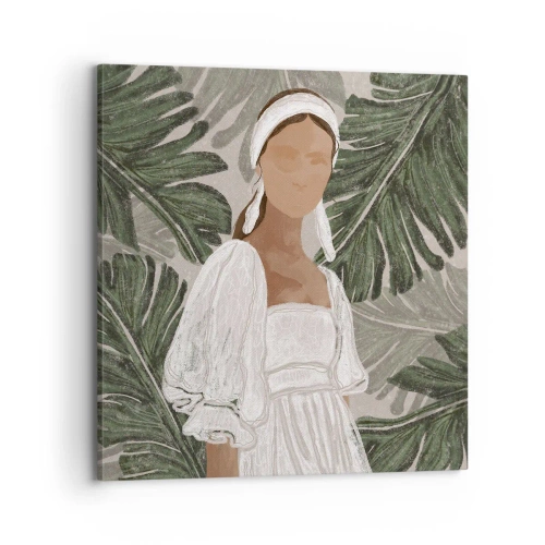 Cuadro sobre lienzo - Impresión de Imagen - Retrato exótico - 70x70 cm
