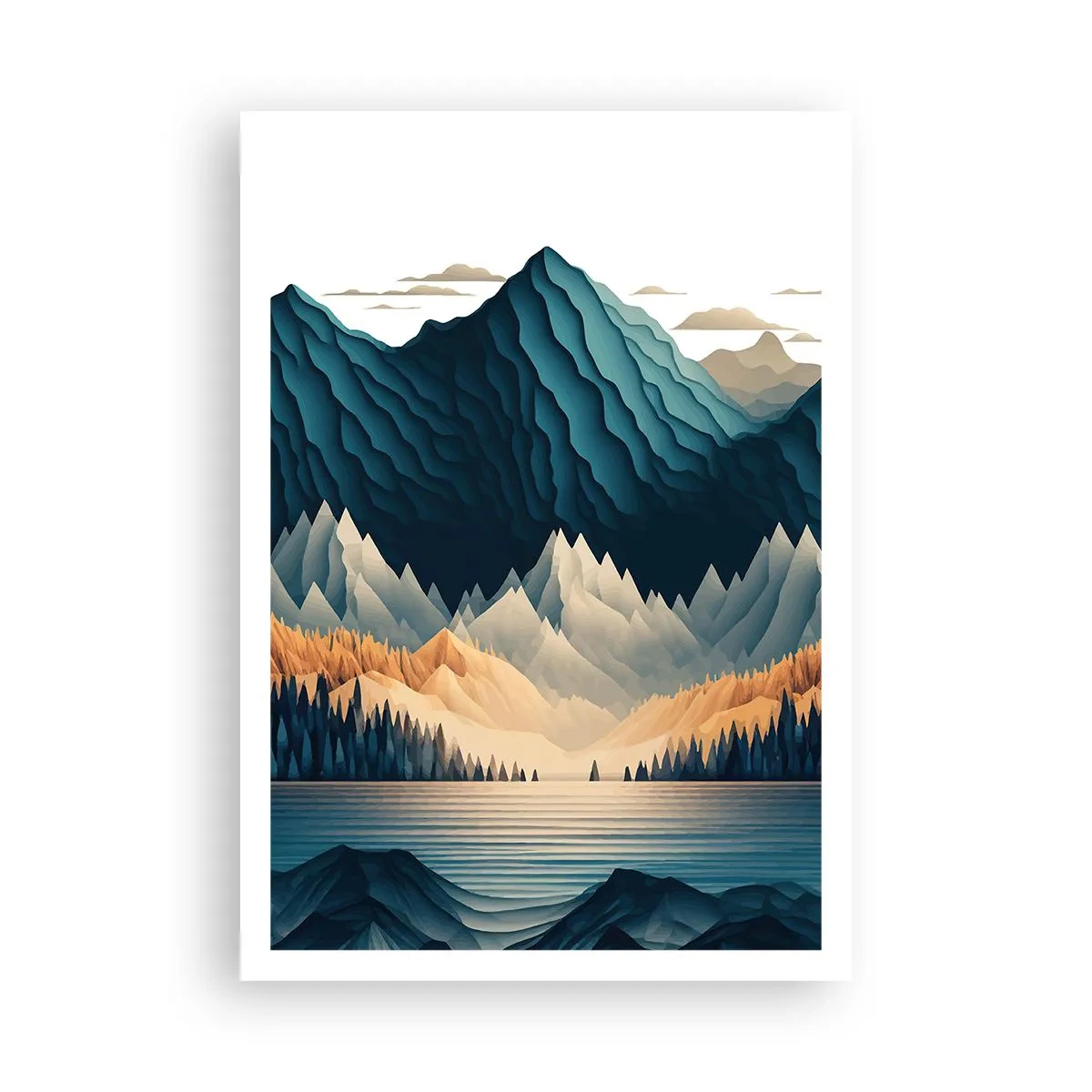 Póster - Paisaje perfecto de montañas - 70x100 cm