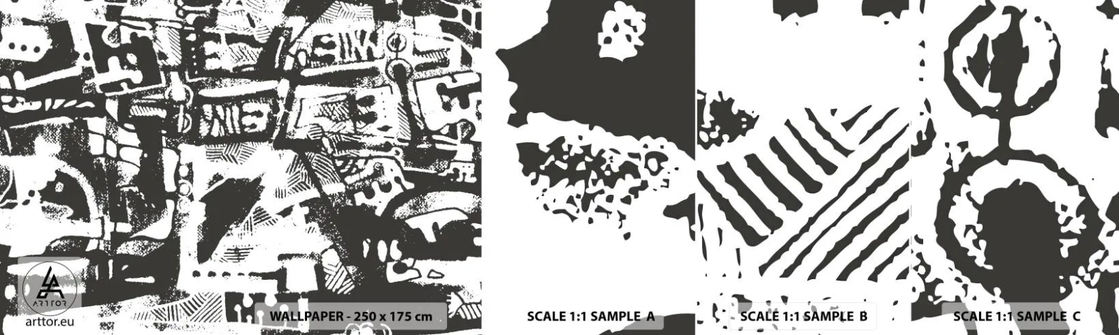 Muestra De Fotomural Standard Eco - ¿Orden o caos? - Abstracción, Gráficos, Pedazo - 100x30 cm