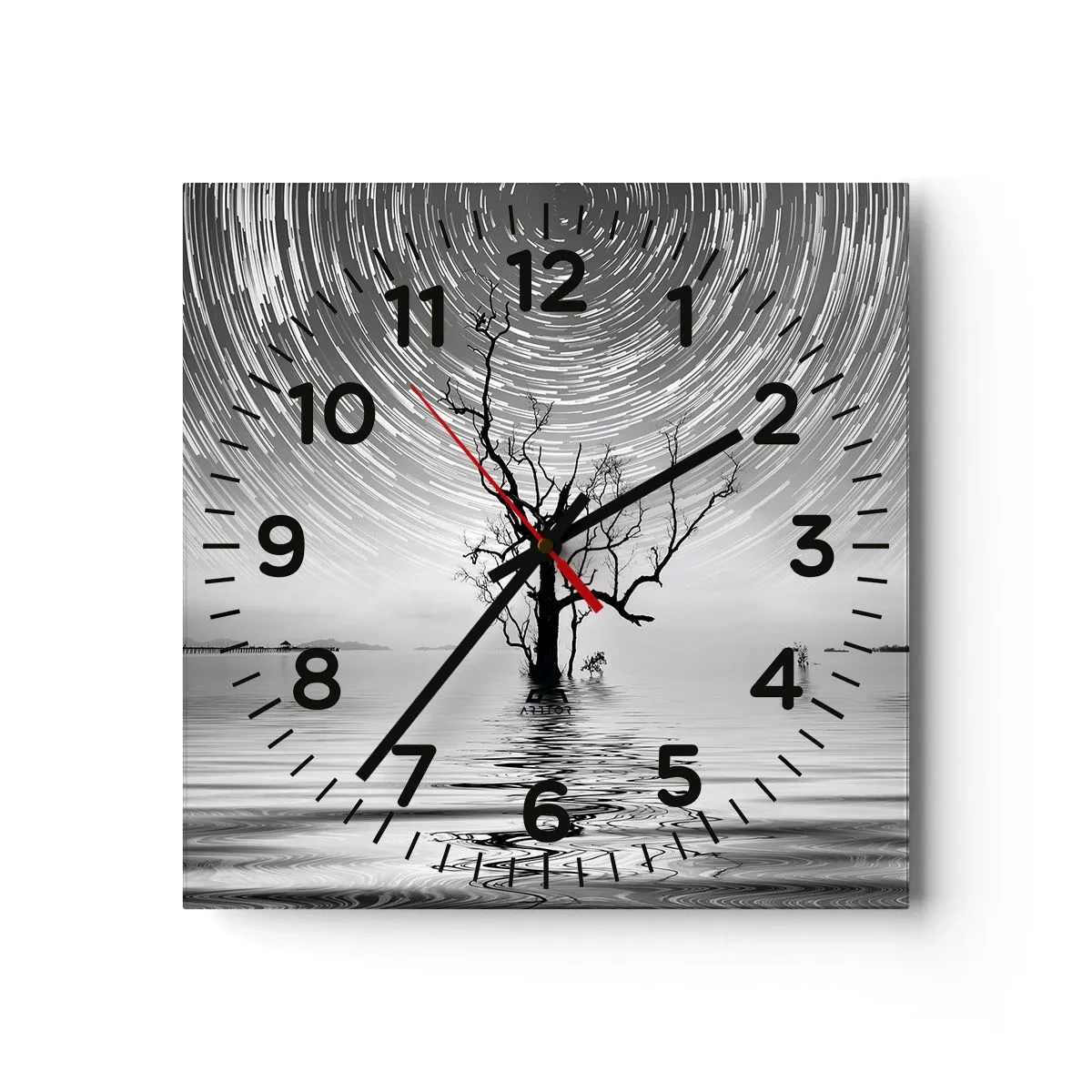 Reloj de pared - Reloj de vidrio - Una sinfonía de la naturaleza - 30x30 cm