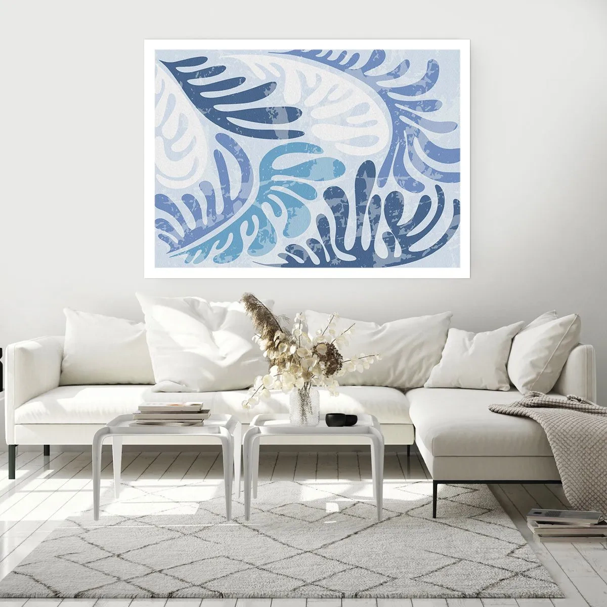 Póster - Helechos azules - 91x61 cm