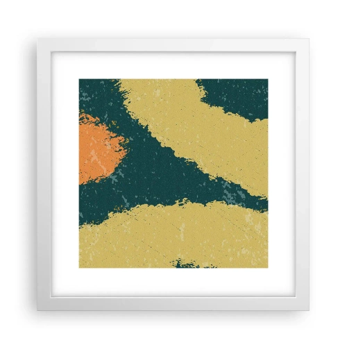 Póster en marco blanco - Abstracción - a cámara lenta - 30x30 cm