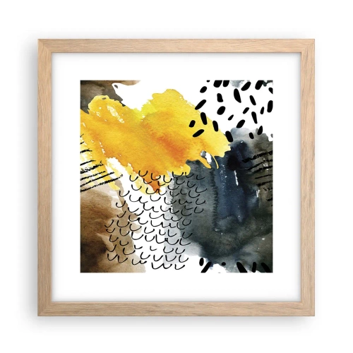 Póster en marco roble claro - Reunión de los elementos - 30x30 cm