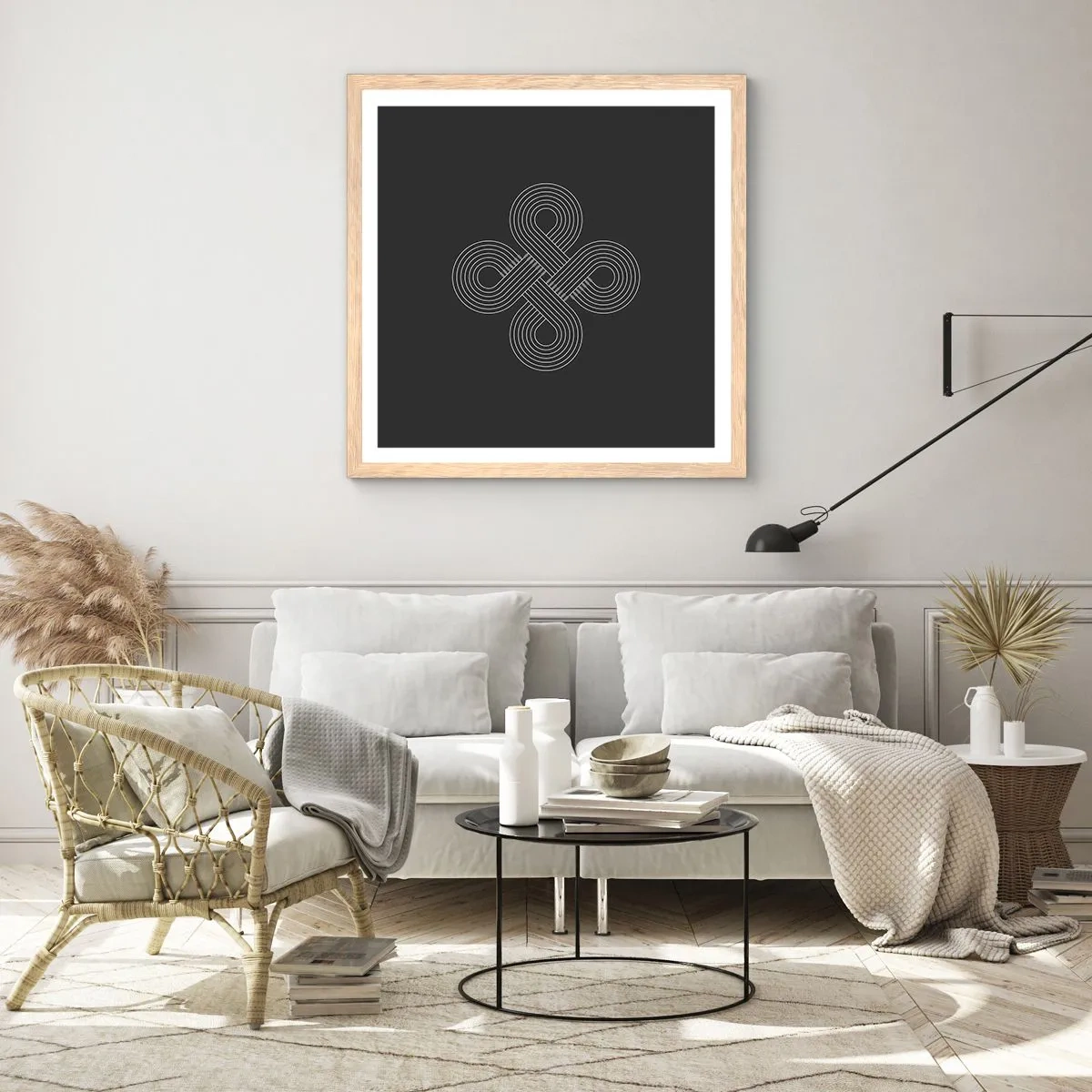 Póster en marco roble claro - El espíritu celta - 60x60 cm