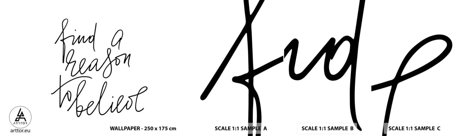 Muestra de fotomural autoadhesivo Deluxe Sticker - Es posible - Tipografía, Afirmación, Máxima - 100x30 cm