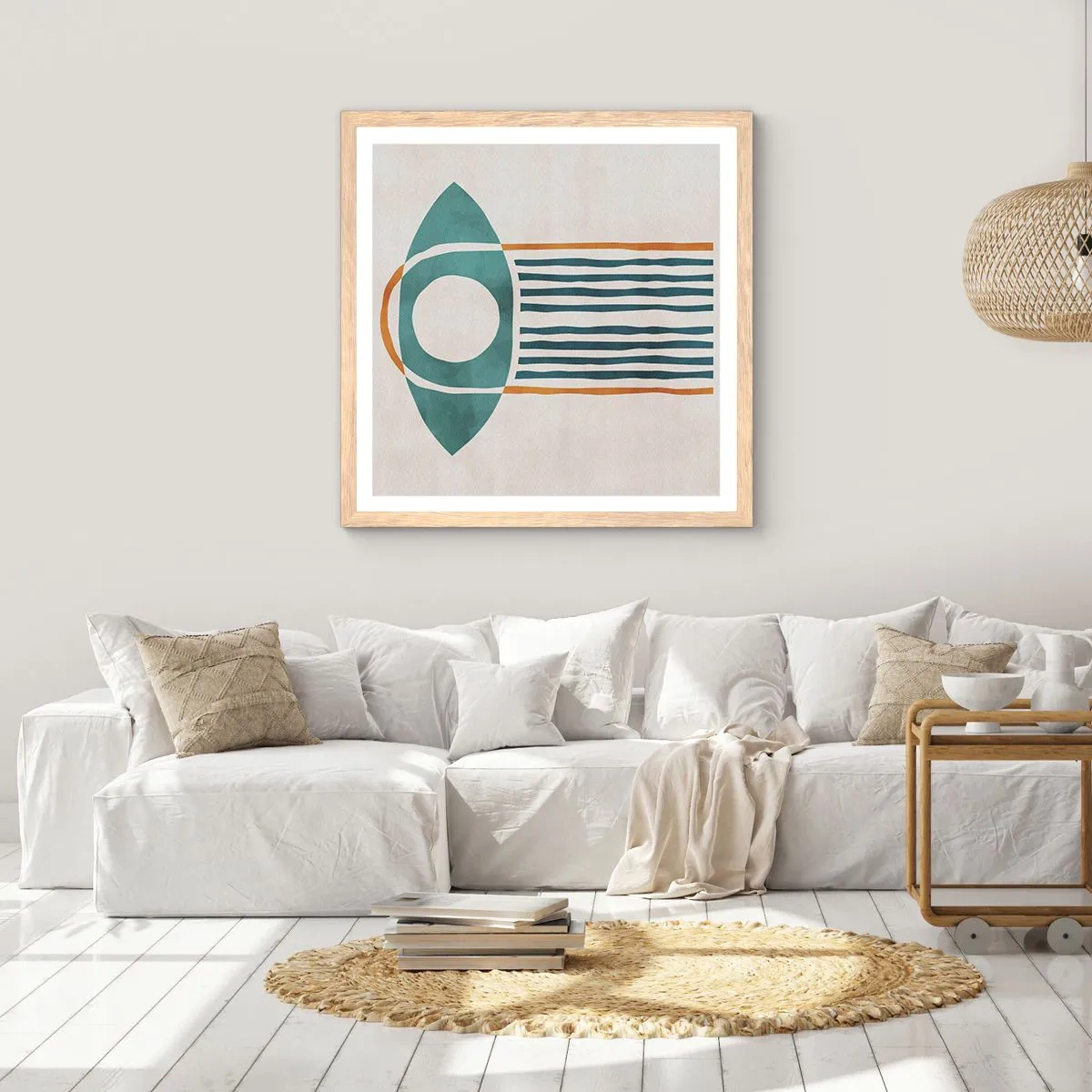 Póster en marco roble claro - Signos y rituales - 30x30 cm