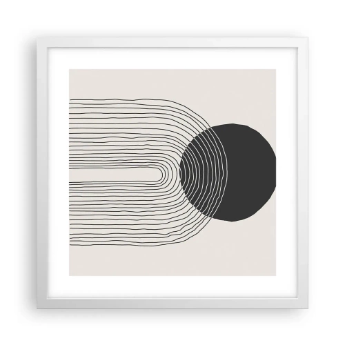 Póster en marco blanco - Temblor y certeza - 40x40 cm