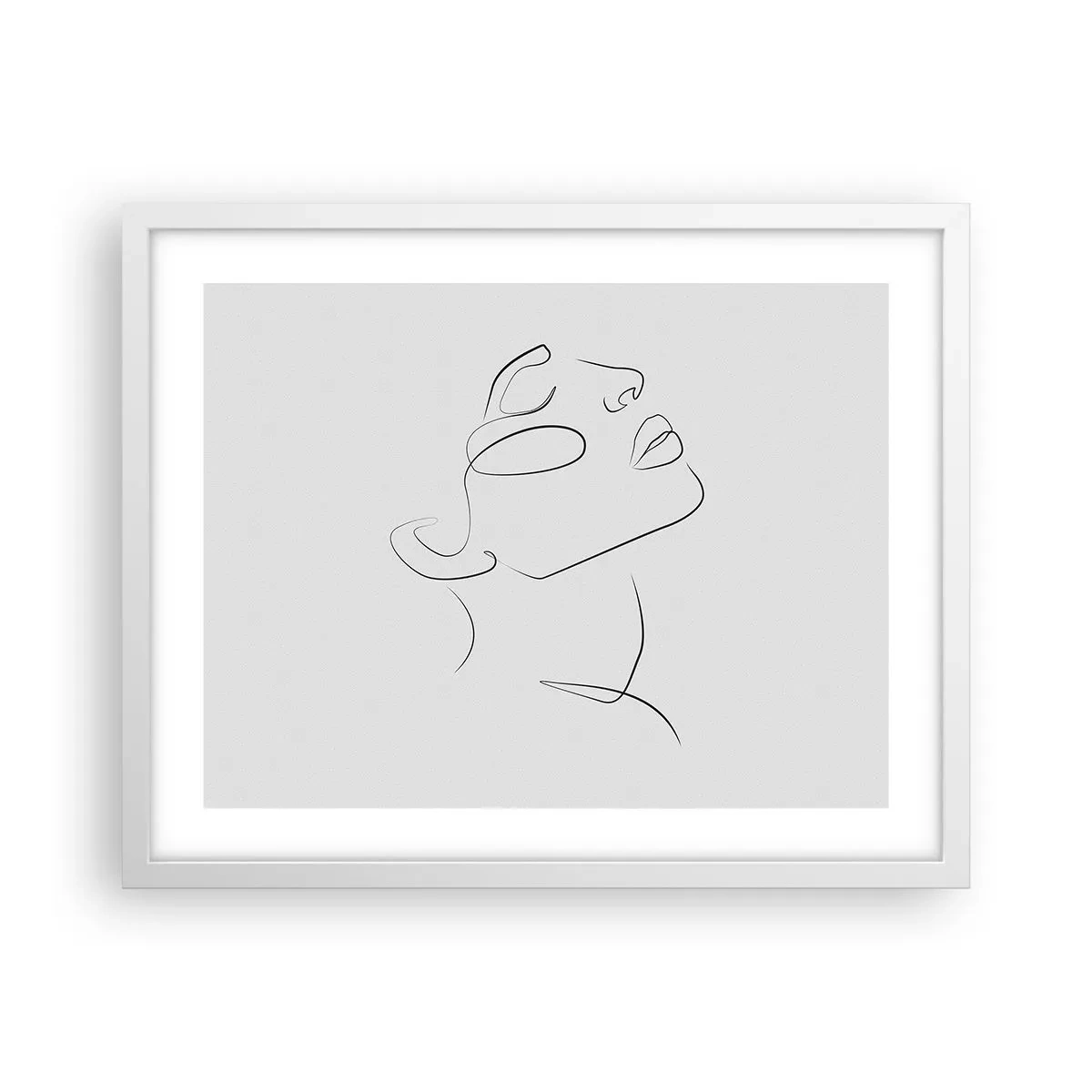 Póster en marco blanco - Meandros de un sueño - 50x40 cm