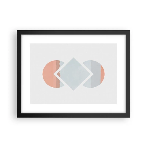 Póster en marco negro - Arte geométrico - 40x30 cm