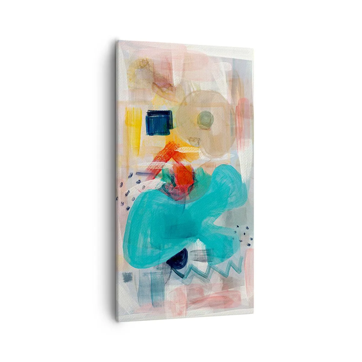 Cuadro sobre lienzo - Impresión de Imagen - Un juego de colores - 55x100 cm