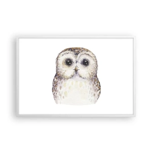 Póster en marco blanco - Mírame a los ojos - 91x61 cm