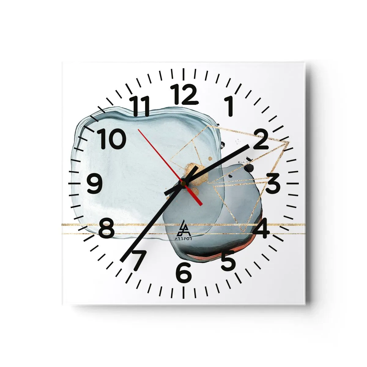 Reloj de pared - Reloj de vidrio - Un estudio de gotas - 30x30 cm