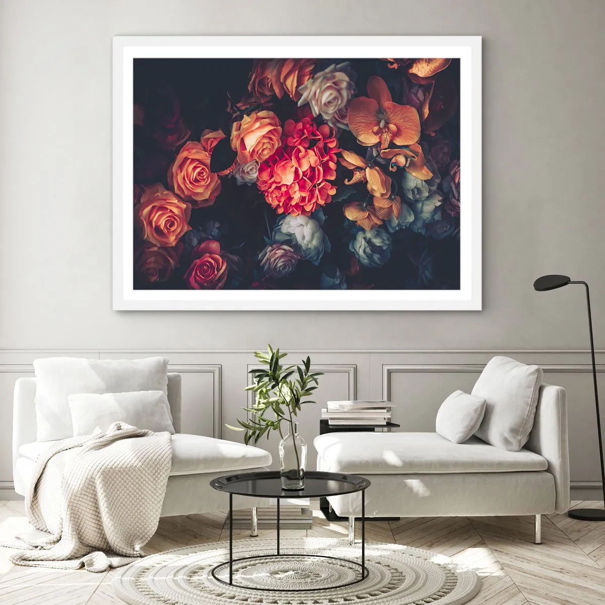 Póster en marco blanco - Como los maestros holandeses - 91x61 cm