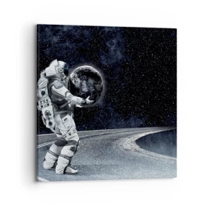 Cuadro sobre lienzo - Impresión de Imagen - En la Vía Láctea - 70x70 cm