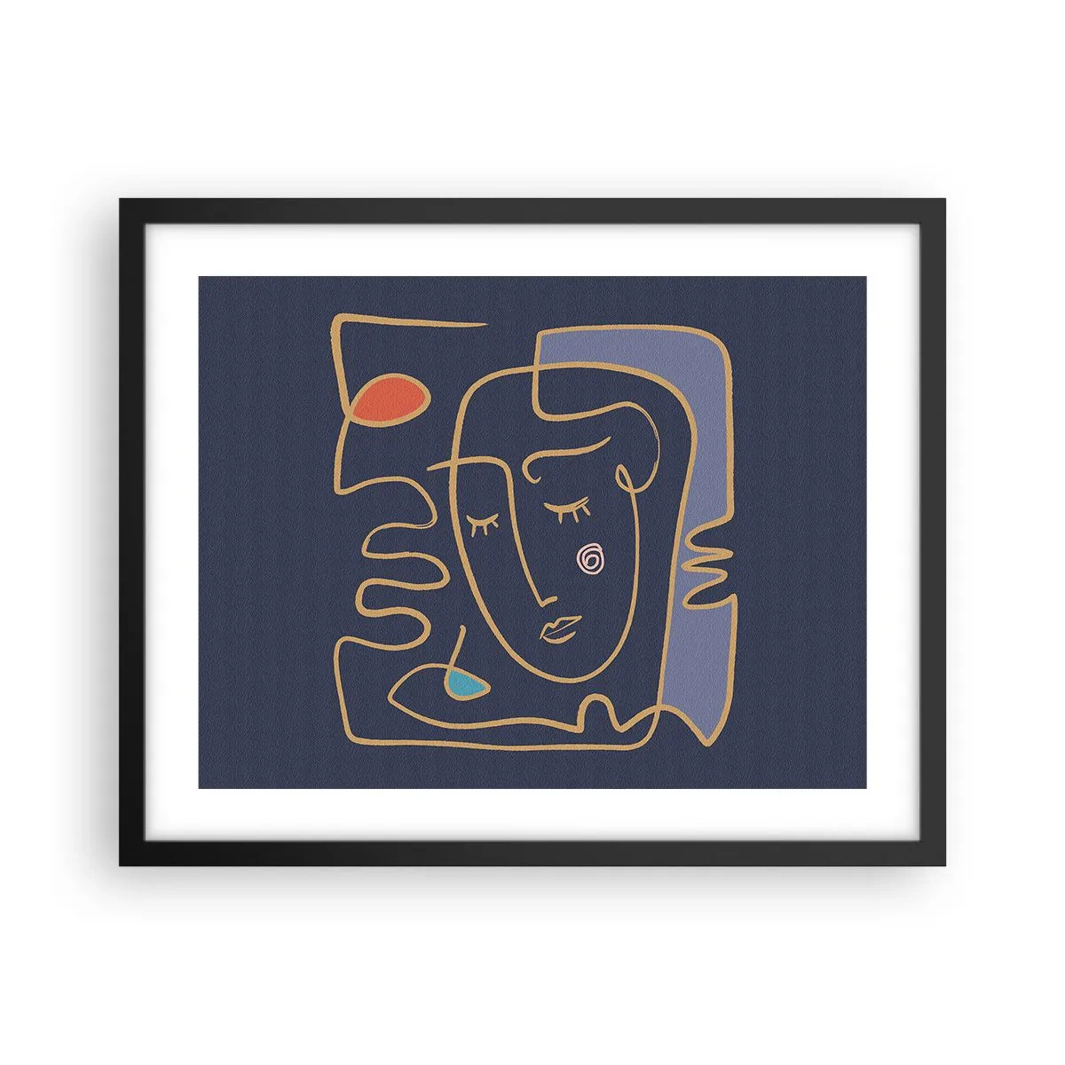 Póster en marco negro - En un maravilloso sueño - 50x40 cm