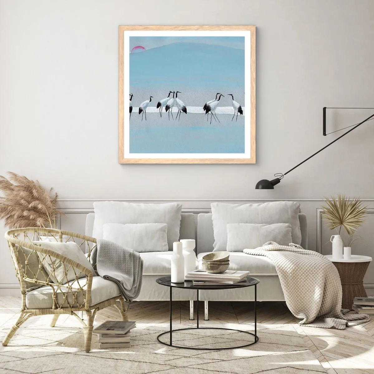 Póster en marco roble claro - Después de un día caluroso - 50x50 cm