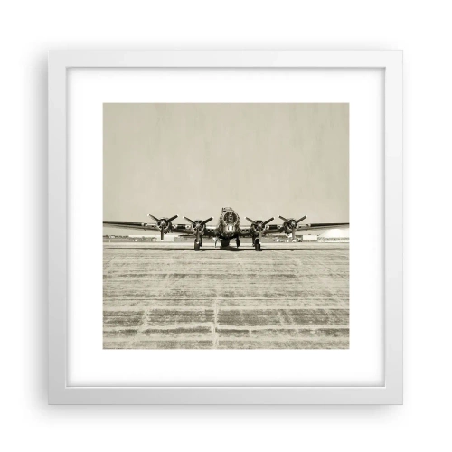 Póster en marco blanco - Como siempre, preparado - 30x30 cm