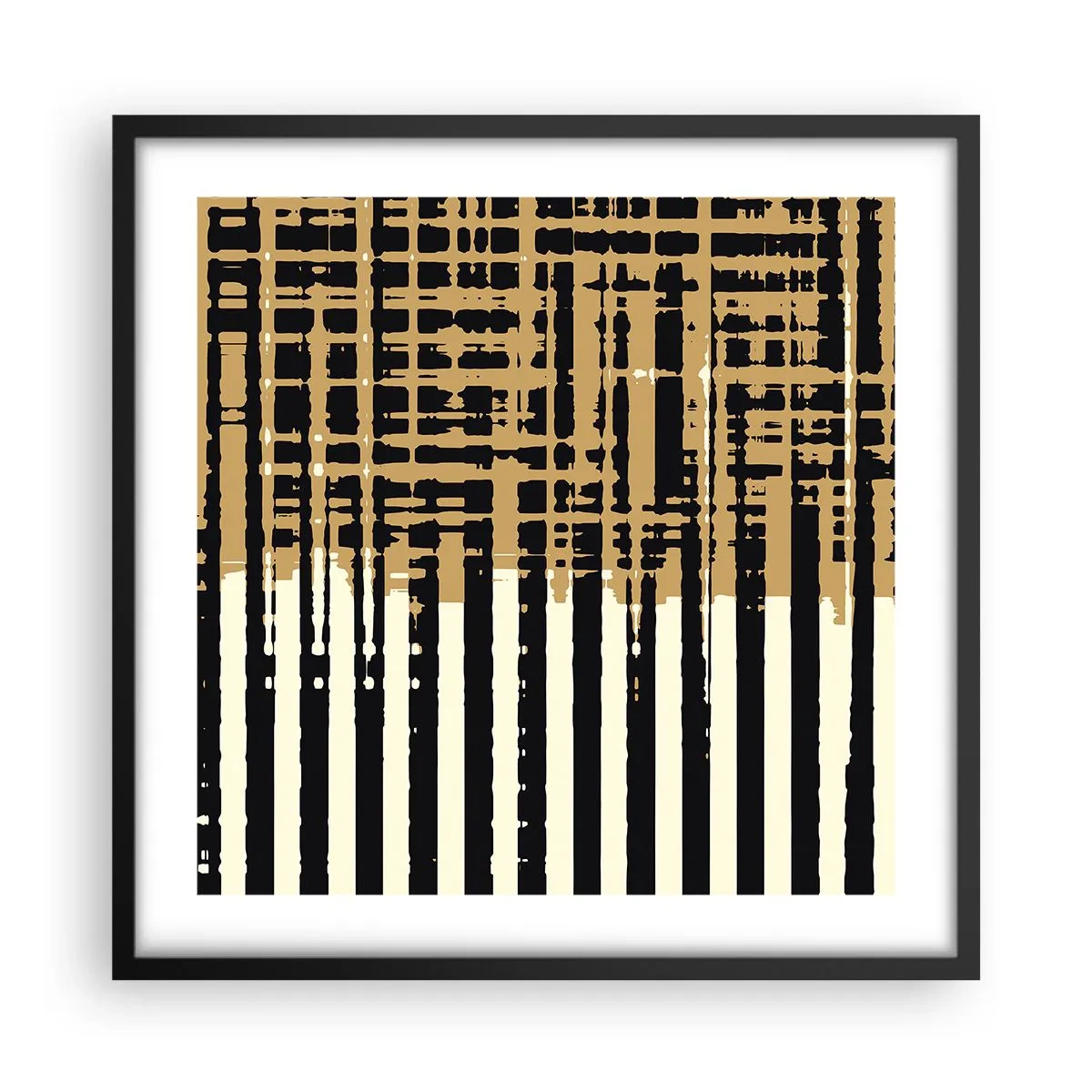 Póster en marco negro - Abstracción arquitectónica - 50x50 cm