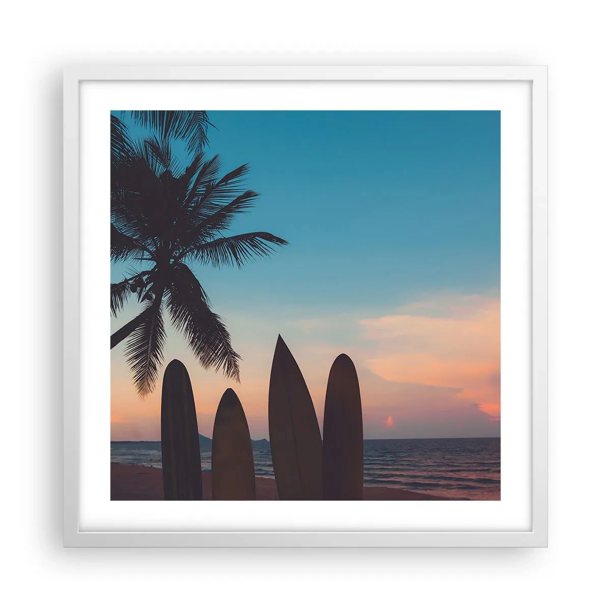 Póster en marco blanco - Mañana también disfrutaremos - 50x50 cm