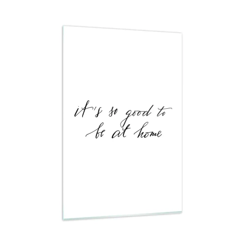 Cuadro sobre vidrio - Impresiones sobre Vidrio - Letras de estilo caligráfico sobre fondo blanco. - 80x120cm - Toda la verdad - Decoración de pared moderna para salón y dormitorio ARTTOR