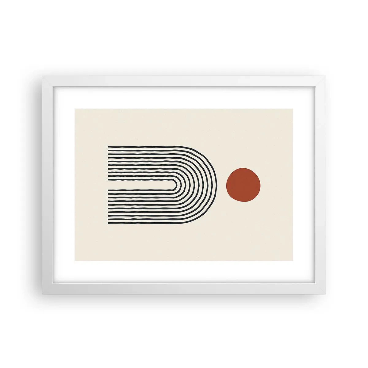 Póster en marco blanco - Magnetismo de formas y colores - 40x30 cm
