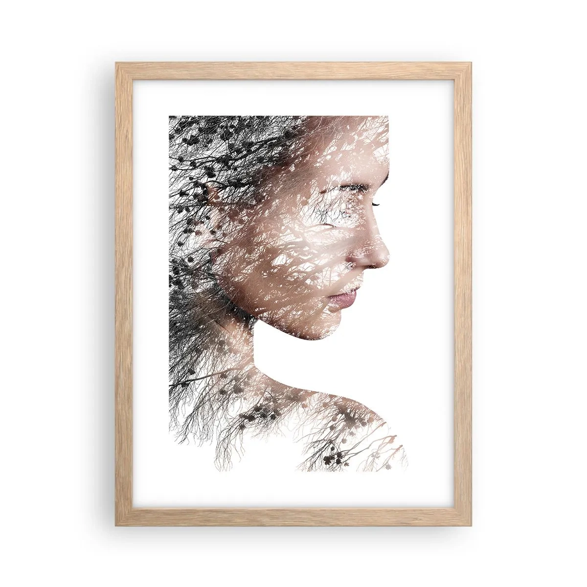 Póster en marco roble claro - Espíritu del bosque - 30x40 cm