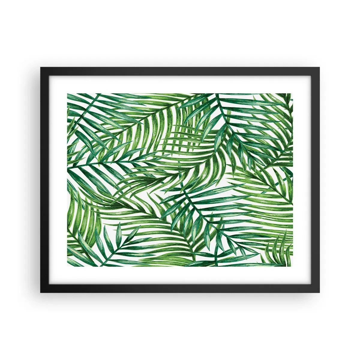 Póster en marco negro - Bajo el verde - 50x40 cm