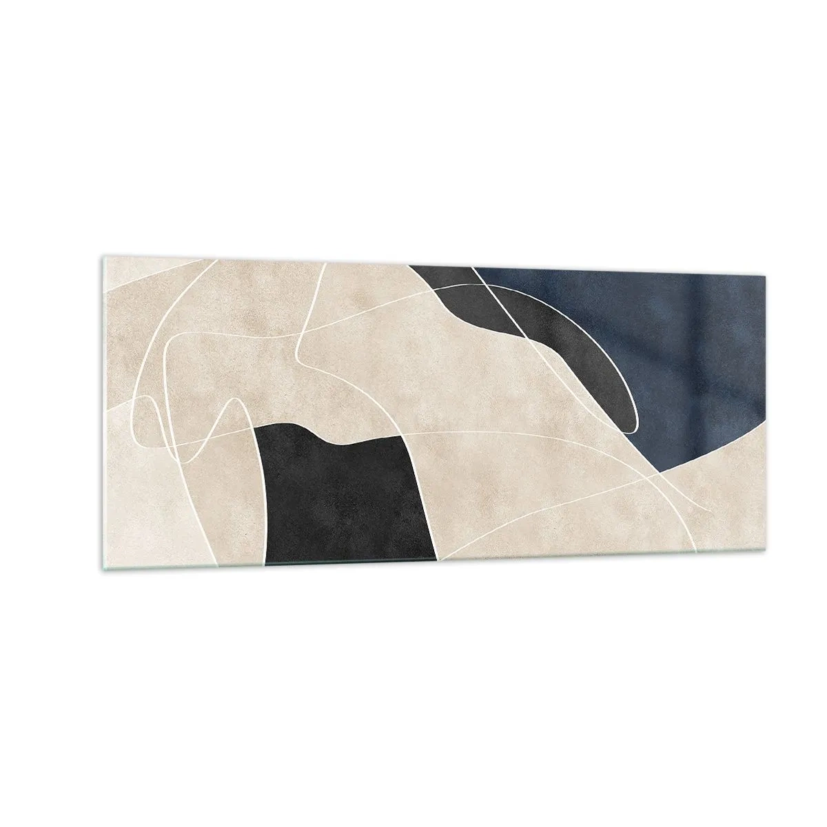 Cuadro sobre vidrio - Impresiones sobre Vidrio - Composición abstracta - contraste de colores - 100x40 cm