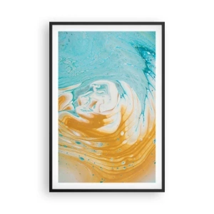 Póster en marco negro - Remolino pastel - 61x91 cm