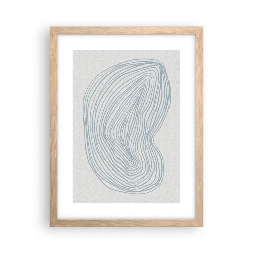 Póster en marco roble claro - Sonrisa de una gota - 30x40 cm