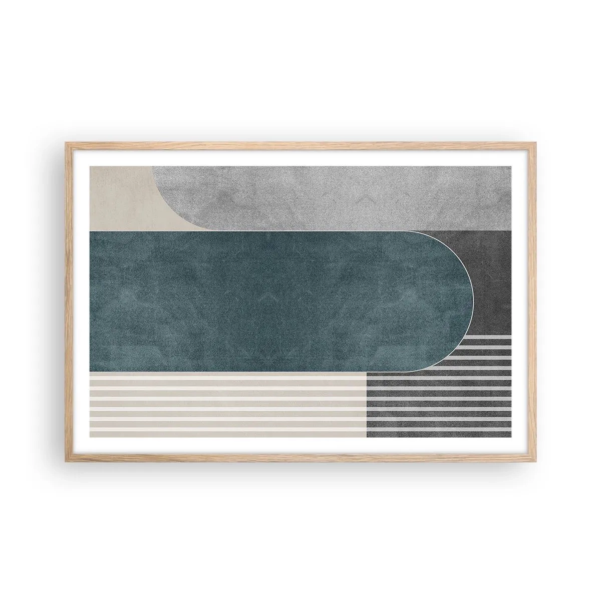 Póster en marco roble claro - Composición horizontal - 91x61 cm