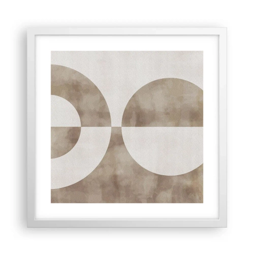 Póster en marco blanco - Similitudes y diferencias - 40x40 cm