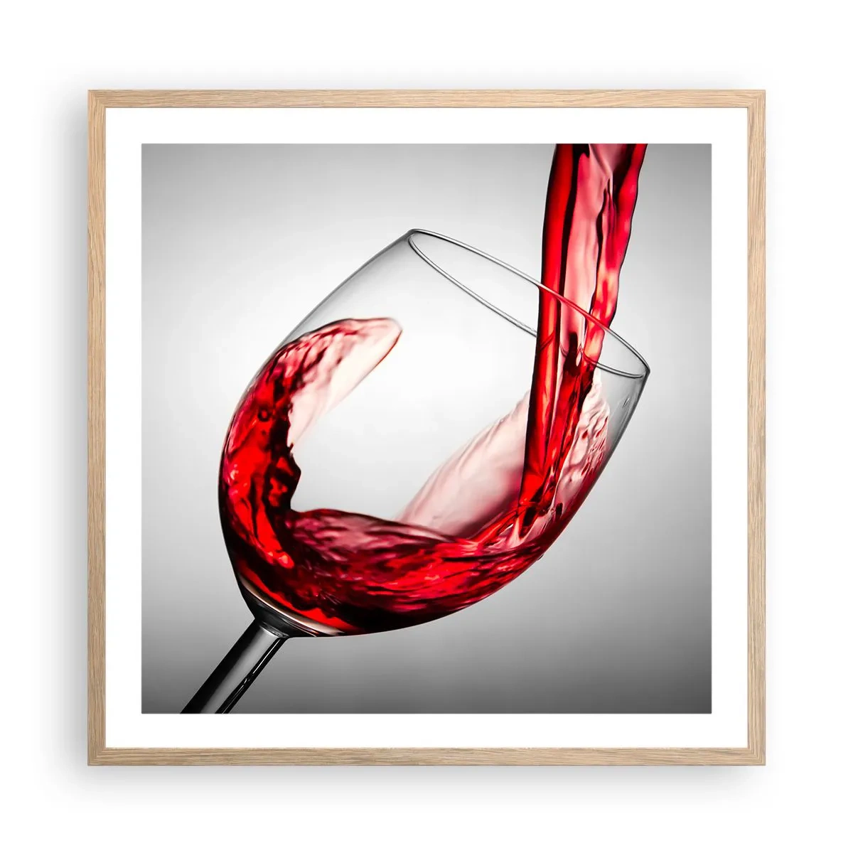 Póster en marco roble claro - Color - Movimiento - Sonido - 60x60 cm