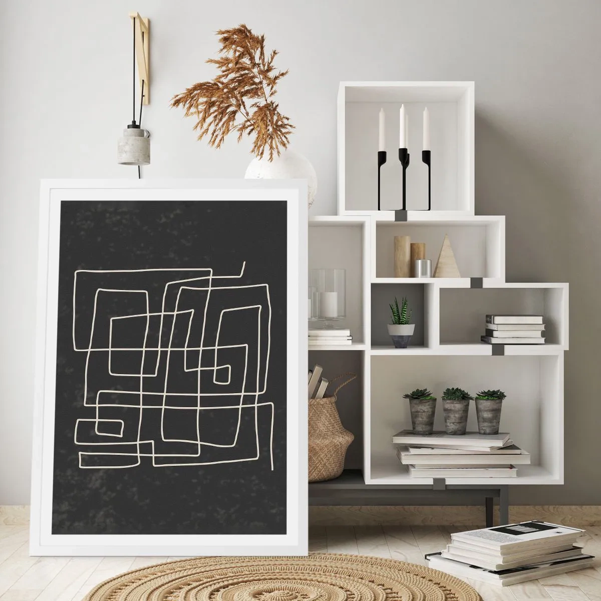 Póster en marco blanco - No es tan sencillo - 70x100 cm