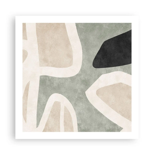 Póster - Composición con un toque negro - 60x60 cm
