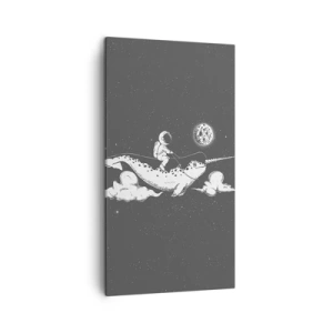 Cuadro sobre lienzo - Impresión de Imagen - Jinete espacial - 45x80 cm